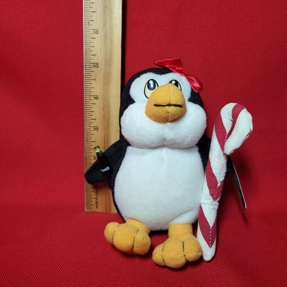 Coca Cola Penguin Christmas Plush Ornament 1999 - Picture 9 of 11